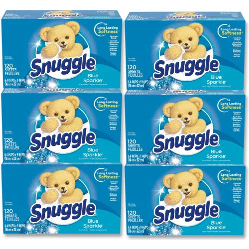 Snuggle® Fabric Softener Sheets, Fresh Scent, 120 Sheets/Box, 6 Boxes/Carton